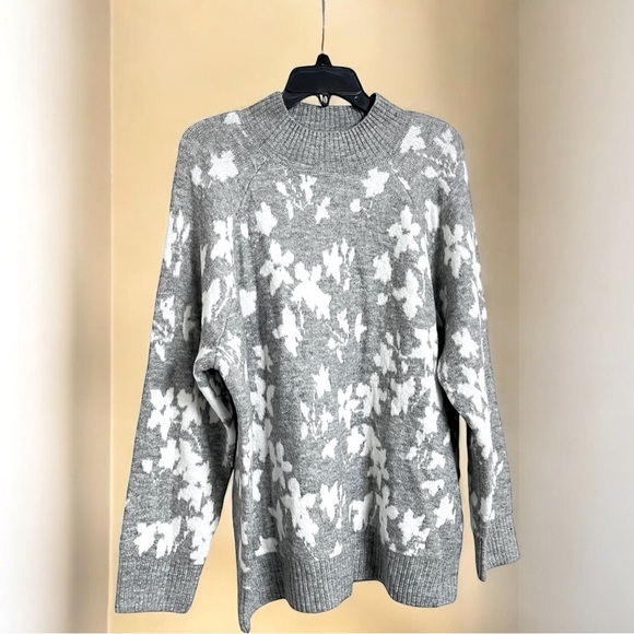 Liz Claiborne Pullover Sweater Mock Neck Long Sleeves - Picture 3 of 11